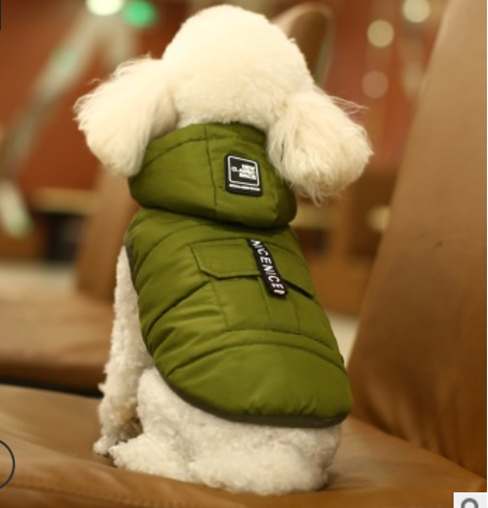 Manufacturer Designer Pet Apparel Wind Proof Fashion Dog Clothes Warm Dog Coat Pet Cotton Jacket for Cold Winter Seasons