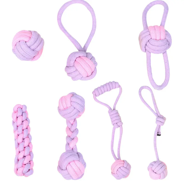 High Quality Interactive Pet Chew Toy Set Durable Cotton Rope Dog Toy